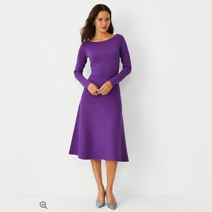 Ann Taylor purple boatneck sweater dress, women’s size xxs